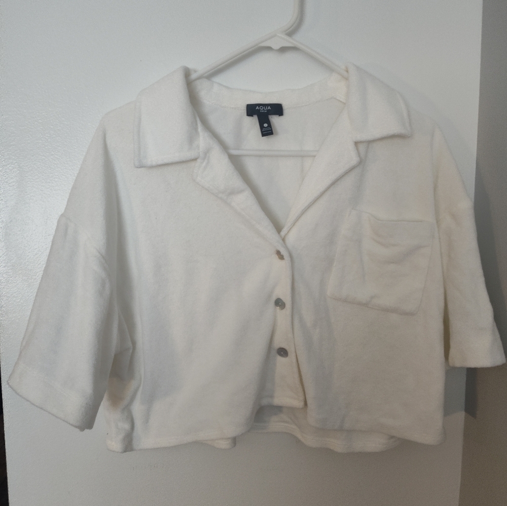 Aqua swim terry cloth top size s #100